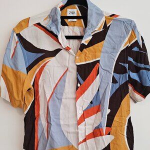 Zara young mens button down shirt